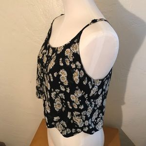 Floral Crop-top, Adjustable Straps.